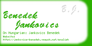 benedek jankovics business card